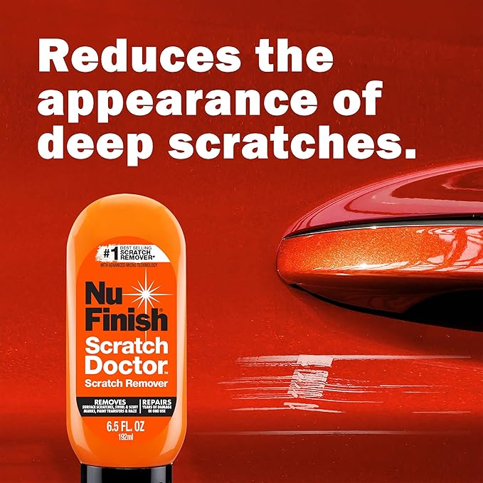 Nu Finish Exterior Finishing Car Kit, Car Care Kit Buffs Out Scratches, Includes Nu Finish Scratch Doctor Clear Coat Scratch Remover and Once A Year Car Polish, 2 Count