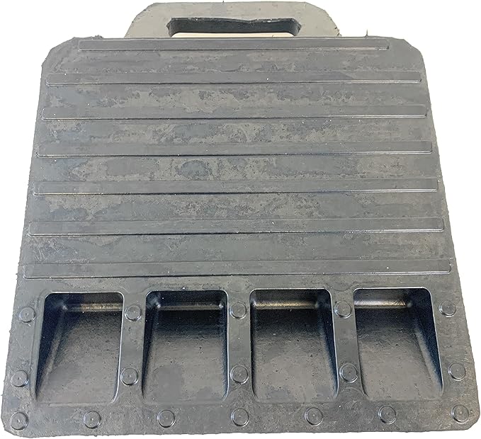 Pallet Jack Wheel Chock - Stop Rolling in Trailer or Truck - Rubber Heavy Duty Stopper with Base - Black