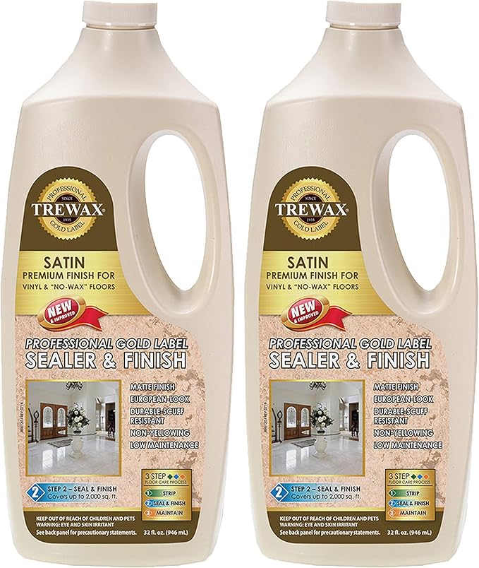 Trewax Professional Gold Label Sealer, Satin, 32-Fluid Ounce, Pack of 2