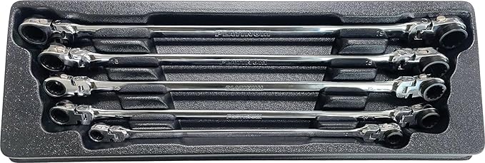 ATD Tools 99650 XL Ratcheting Wrench Set with 10 Metric Sizes - 5 Piece