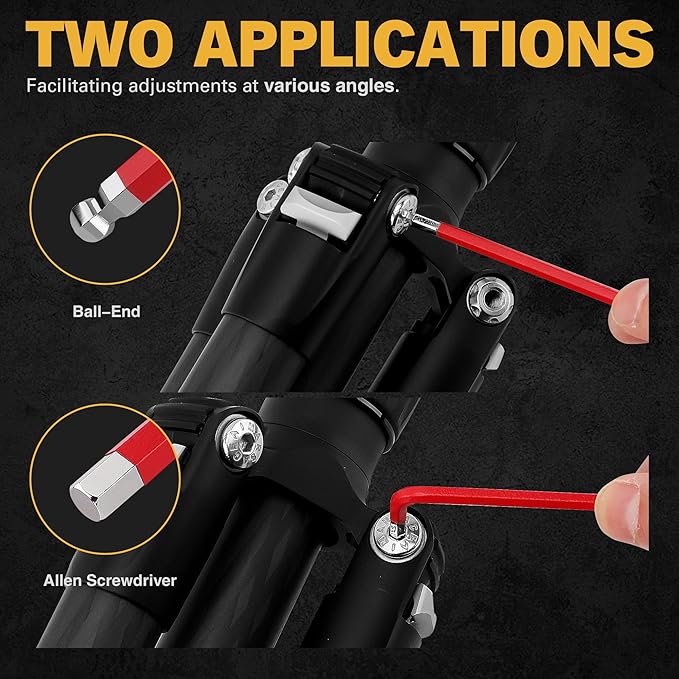 ELEAD Jumbo Hex Key Allen Wrench Set | 13-Piece SAE 5/64"-3/4" | Long Ball End Durable S2 | 4" - 13.5" Long | Automotive | Mechanic | Furniture | Professional Grade Tools
