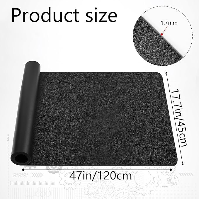 Work Bench Mat Top 47.2" x18" DIY Worktable Mat PU Leather Workbench Pad Topper Workshop Mat Workbench Cover for Protects Work Bench Tabletop Countertop Pistol Gunsmith Gun Cleaning Mat