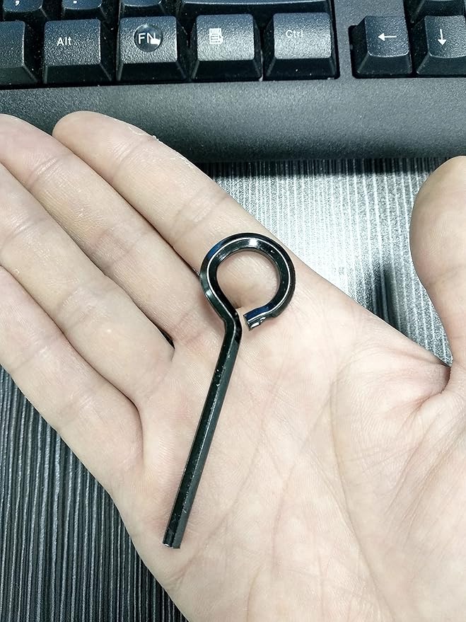 5/32” Standard Hex Dogging Key with Full Loop, Key-Ring Style Dogging Key Set 5/32 Allen Wrench Key for Push Bar Door Panic Bars, Security Door, Hex Socket，10 Pack(Middle, black)