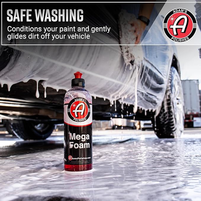 Adam’s Mega Foam (5 Gallon) - Detailing pH Neutral Car Soap For Car Washing, Concentated For Use In Car Wash Bucket, Foam Cannon & Foam Gun, Won't Strip Car Wax, Sealant or Ceramic Coating