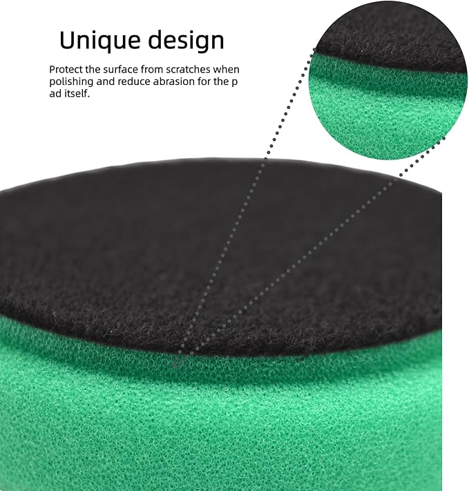 5Pcs 6" Buffing Sponge Pads Kit for Buffer Polisher, Cutting, & Car Polish Pad Premium Hook & Loop Buffing Polishing Pads Kit, Cutting Pads for Car Buffer Polisher Polishing 6inch