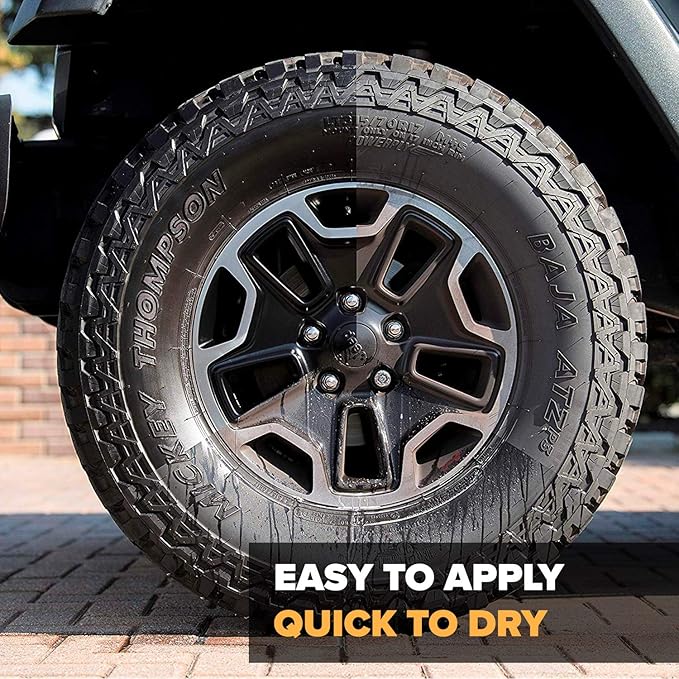 HydroSilex Car Tire Shine Gel and Conditioner. SIO2 & Black Dye Infused, No Sling Formula. Enhances Tires Color & Finish, Leaves Your Tires Looking Clean For Weeks. (16oz)
