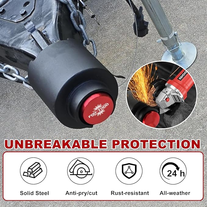 2025 Upgraded Trailer Hitch Lock for 2 5/16" Trailer Couplers, Heavy-Duty Anti Theft Trailer Coupler Locks,Rustproof Steel Tow Lock Trailer Tongue Lock for RV, Trailers, Boat, Camper, Caravan