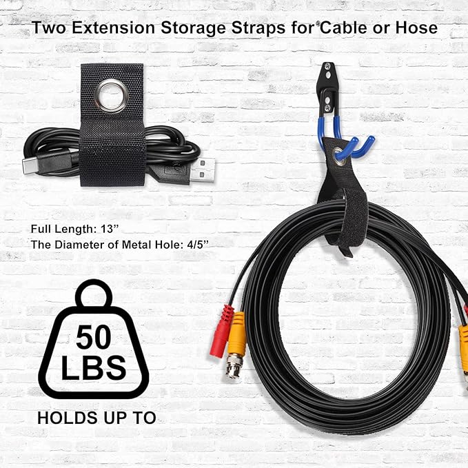 Garage Hook Heavy Duty Wall Storage Hangers, 18 Pack Garage Storage Hooks Steel Tool Blue for Ladders, Ropes, Garden Tools