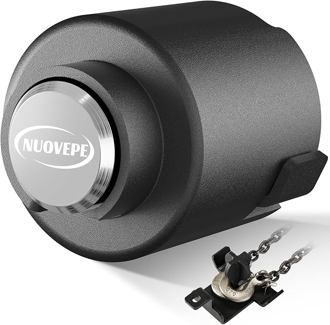 Trailer Lock Fits 2 Inch Couplers, Secures Safety Chains Anti-Theft Ball Hitch Lock, Pry-Resistant & Heavy-Duty Trailer Hitch Locks for RV | Boat | ATV | Utility Trailer (Silver)