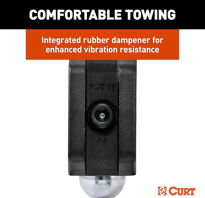 CURT 45935 Adjustable Trailer Hitch Ball Mount with Dual Ball, 2" Shank, Up to 15,000 lbs