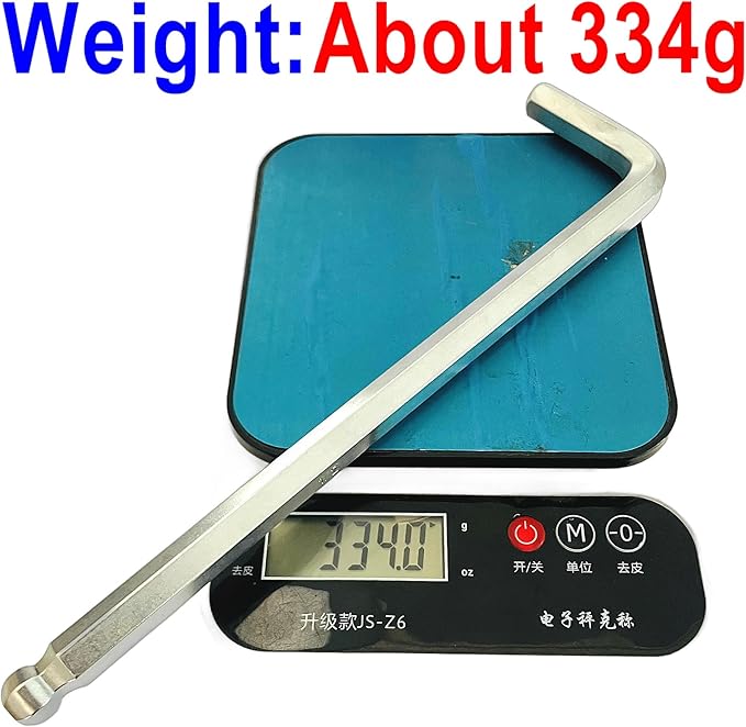 1pcs 1/2 Ball End Allen Wrench sets,1/2" Hex Key Wrench set,10.43 inch lengh allen key Door Key L Shaped hex wrench set with Long Arm.