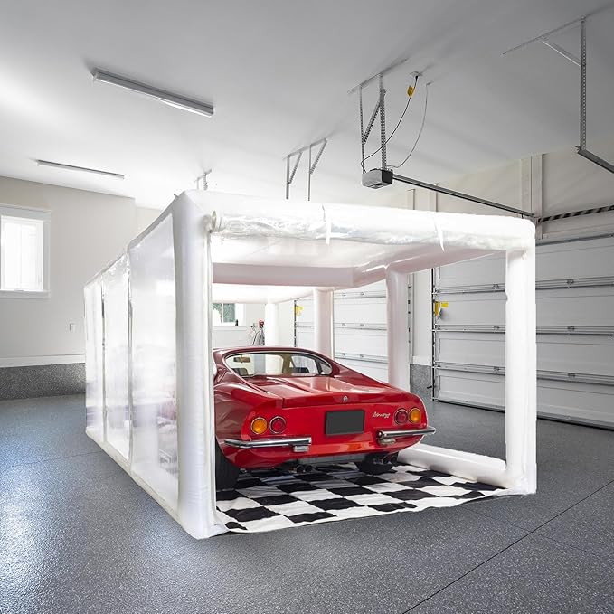 IN THE GARAGE - Ultimate Car Shield, White - Inflatable Car Cover Indoor - Indoor Car Bubble, Inflatable Garage - Car Bubble Storage - 12' / 3.7m