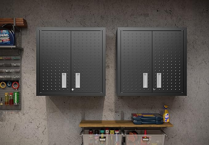 Manhattan Comfort Fortress Storage Units, Charcoal Gray