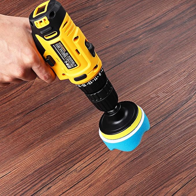 3 Inch Drill Buffing Pad, 11 Pcs Car Foam Polishing Pads Kit, Drill Buffer Polisher Attachment Buffing Kit for Car Polishing, Waxing, Sealing Glaze