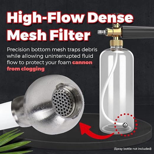 5-Pack Stainless Steel Foam Cannon Straw Ball, Universal Weighted Ball Fit for 5.9mm & 7.6mm Foam Cannons Straw - Dense Mesh Bottom, Silver