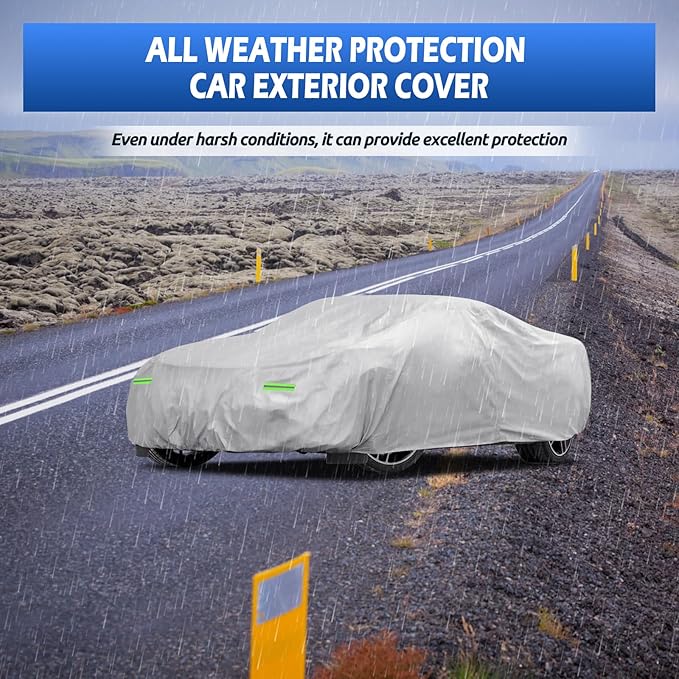 Car Cover Custom Fit for Corvette C4 C5 C6 C7 C8 1980–2026, Migaven Waterproof Full Exterior Cover Sun Rain Protection with Door Zipper and Cotton Lining