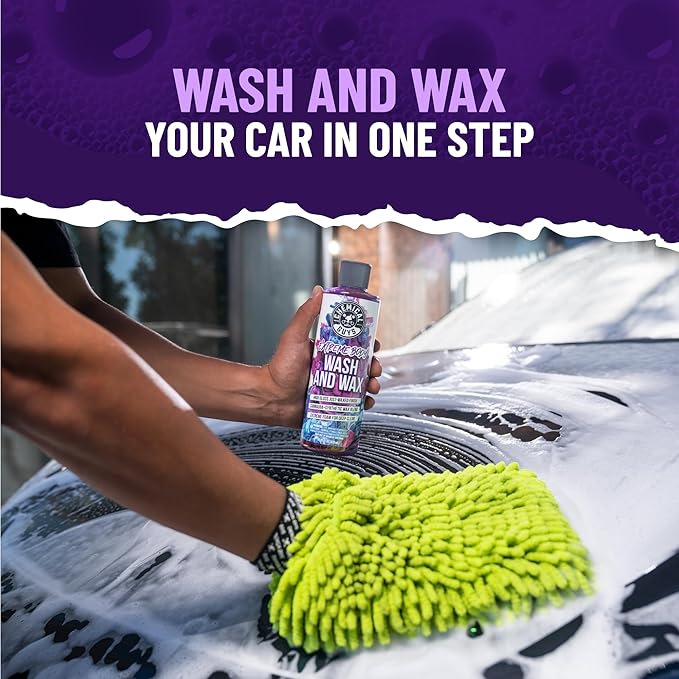 Chemical Guys Extreme Bodywash & Wax Foaming Car Wash Soap - Soap for Foam Cannons, Foam Guns, or Bucket Washes for Cars, Trucks, Motorcycles, RVs, and More, Grape Scent - 128 oz (1 Gallon)