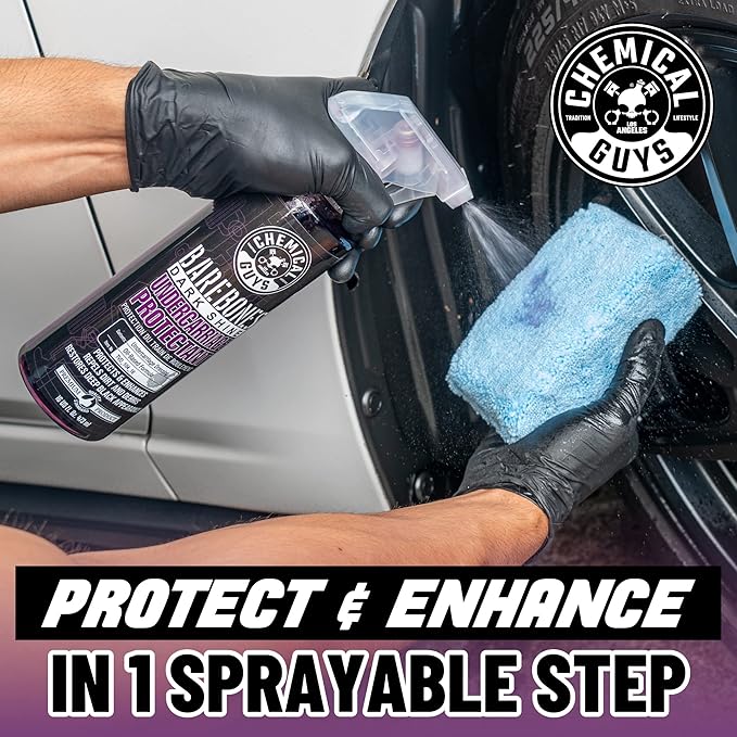 Chemical Guys TVD_104_1602 Bare Bones Premium Dark Shine Spray for Undercarriage, Tires and Trim, Safe for Cars, Trucks, Motorcycles, RVs & More,16 fl oz (2 Pack)