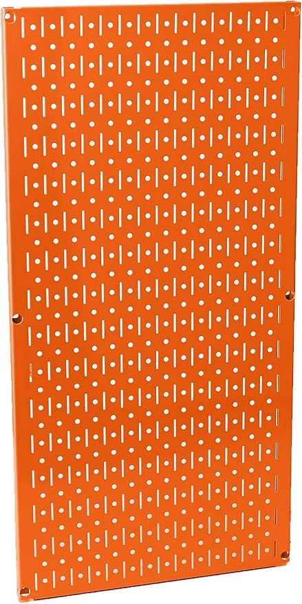 Wall Control Pegboard 32in x 16in Orange Metal Pegboard Tool Board Panel