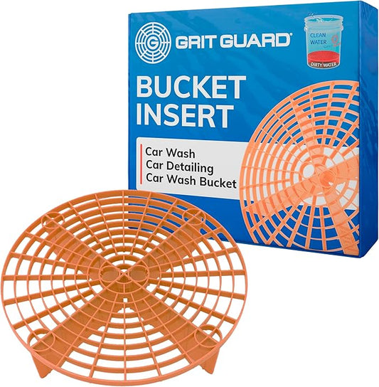 Grit Guard The Original Orange Bucket Insert - 10" Diameter Car Wash Bucket for Car Washing, Detailing Compatible with 3.5, 4, 5 and 6 Gallon Buckets