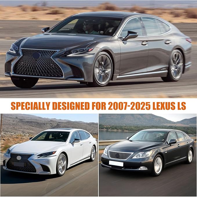 Waterproof Car Covers Replace for 2007-2025 Lexus LS460 LS500 LS600HL, 6 Layers All Weather Custom-fit Car Covers with Zipper Door & Windproof Bands for Snow Rain Dust Hail Protection (LS)