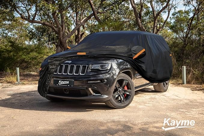 Kayme 7 Layers SUV Car Cover Custom Fit for Jeep Grand Cherokee (2010-2025) Waterproof All Weather for Automobiles, Outdoor Full Cover Rain Sun UV Protection.