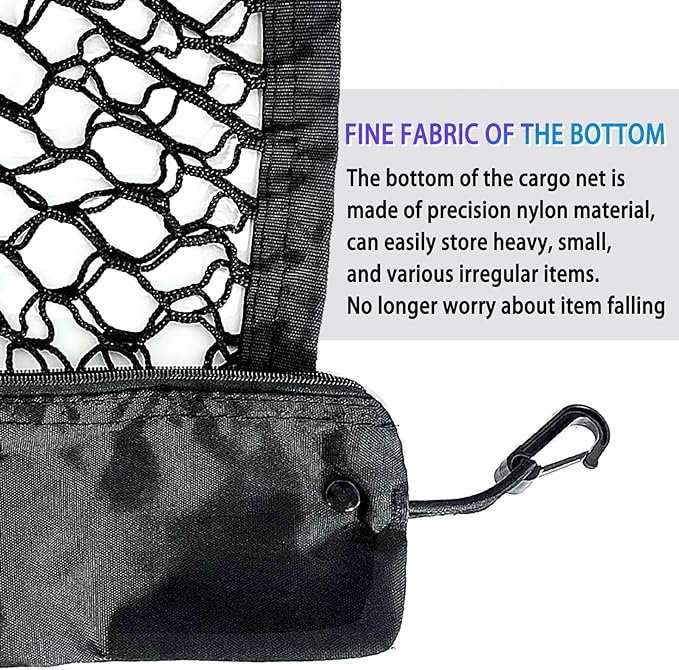 Envelope Style Cargo Net Compatible with Chevrolet Chevy Suburban, Cadillac Escalade, GMC Yukon XL Denali SLE SLT AT4 New 2026 2025 2024 2023 2022 2021 2020 2019 2018-2015 Trunk Car Tailgate Netting