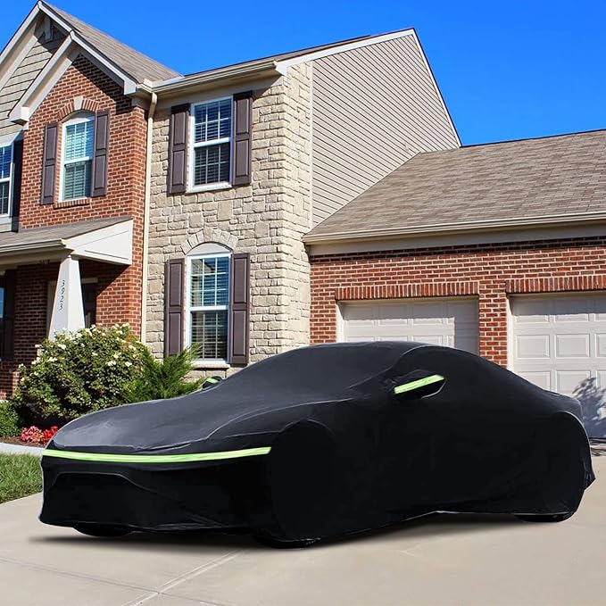 Waterproof Car Cover Replace for 1998-2025 Porsche 911 (991/992/996/997 Series) Carrera 4S/Turbo/Carrera, 6 Layers All Weather Full Car Covers with Zipper Door for Snow Rain Dust Hail Protection