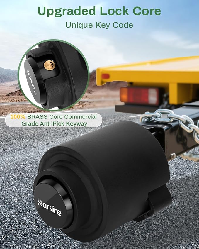 Upgraded Trailer Lock Fits 2 5/16 Inch Couplers, Heavy Duty Trailer Hitch Locks, Upgraded Anti-Theft Structure Coupler Lock, Security Trailer Locks Ball Hitch for RV, Boat, Truck, Trailer