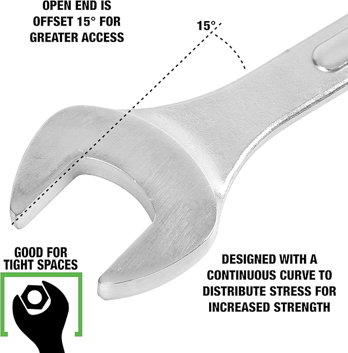 OEMTOOLS 22129 32mm Jumbo Combination Wrench, Combination Wrench Set Jumbo, For Metric Combination Wrenches Set, OEM TOOLS Individual Metric Wrenches