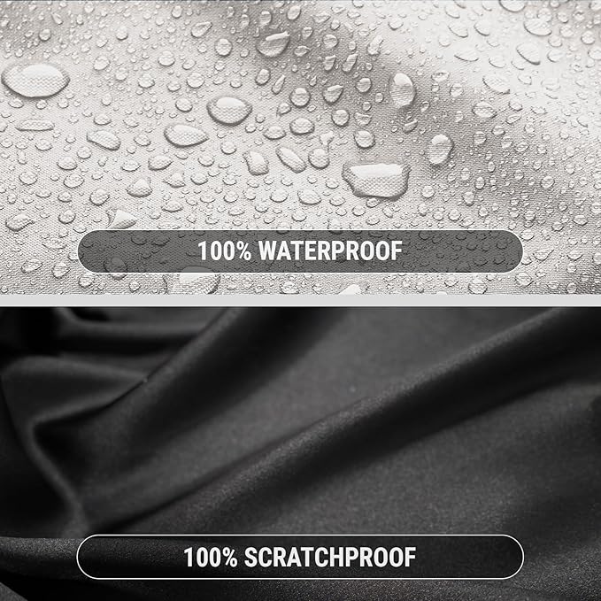 iCarCover Premium Custom Car Cover for 2005-2019 Buick Lacrosse Heavy Duty Waterproof All Weather Rain Snow Sun Protector Custom Fit Full Exterior Indoor Outdoor Protection (Stripe - Light Gray/Black)