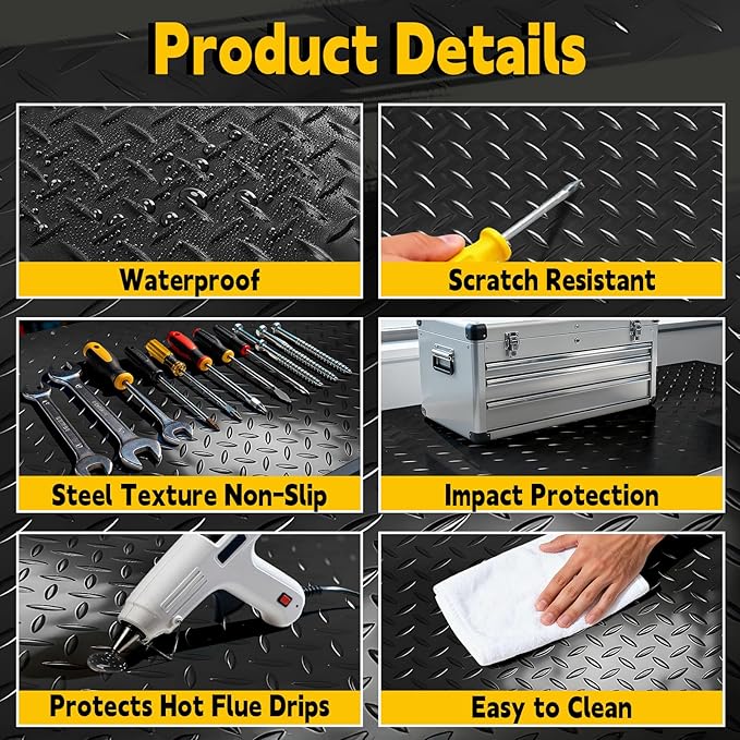 Workbench Mat 70.87" x 23.62" Work Bench Pad, 2mm Non-Slip Steel Plate Tool Station for Painting, Woodworking, Crafting, DIY Building (70.87" x 23.62)