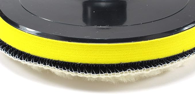 6 inches Backing Plate for Polishing Buffering Soft Wool with Hook and Loop Pad - 5/8 inch TPI Spindle
