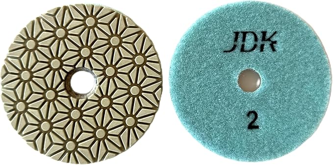 JDK Diamond Wet 3 Steps Polishing Pad 4'' for Concrete Granite Marble Stone 100mm Resin Disc 3pcs/Set