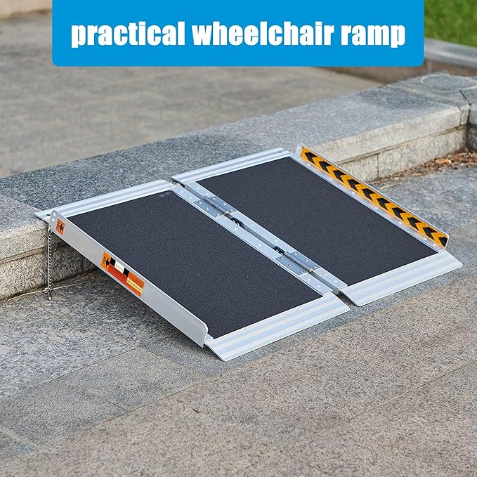 LEMNISCATE Portable Wheelchair Ramp 2FT, Wheelchair Ramps for Home Steps, Non-Slip Handicap Ramp with Handle, Folding Wheel Chair Ramps for Homes Steps, Stairs, Doorways, Scooter, 800LBS Capacity