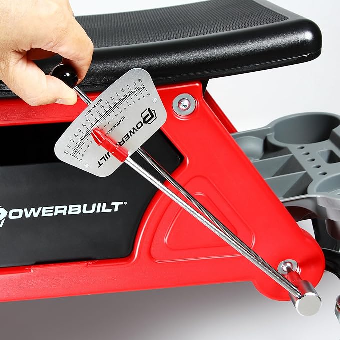 Powerbuilt 1/4-Inch Drive Needle Torque Wrench, Beam Torque Wrench Professional Grade 0-80 In/Pounds and 0-9 Newton Meters, High Visibility Markings for Easy Readings - 643151GCT
