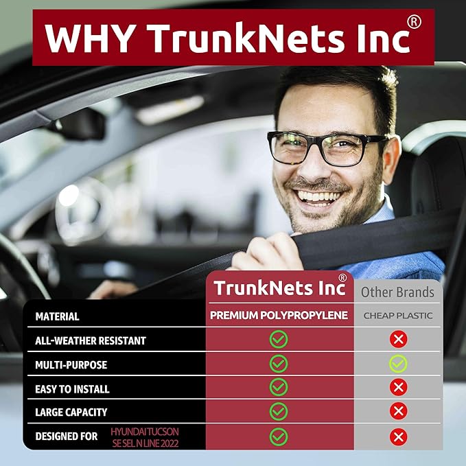 Envelope Style Trunk Cargo Net for Hyundai Tucson Se Sel N Line 2022 2023 2024 2025 2026