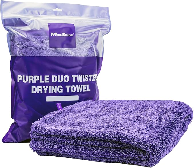 Maxshine - Car Drying Towel, Rinse Free Microfiber Towel for Car Detailing, 1200 GSM, Double Sided, Large Microfiber Towels for Car Drying, Plush Car Wash Towels (6, 24" x 36")
