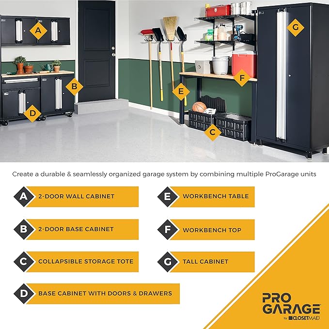 ClosetMaid ProGarage Workbench Top, Heavy Duty Rubberwood, Scratch Resistant, Durable, for Garage or Workshop