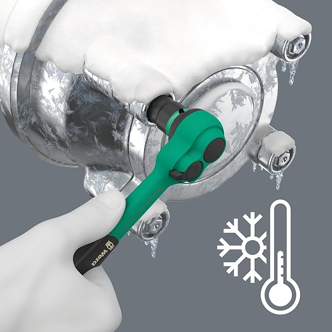 WERA - 05005530001-8100 SB 12 Zyklop Comfort Ratchet Set, reversing Lever, 3/8" Drive, Metric, 16 Pieces