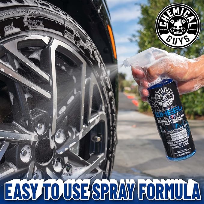 Chemical Guys Wheel Cleaner Spray Signature Series - Safe for Gloss Finishes, Chrome, Painted, Powder-Coated, and Clear-Coated Wheels - Removes Brake Dust and Road Grime - 16 oz