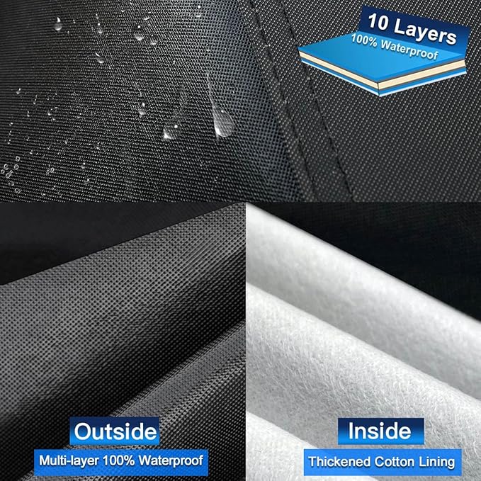10 Layers Sedan Car Cover Waterproof All Weather for Automobiles,100% Waterproof Outdoor Car Covers Rain Snow UV Protection. Custom Fit for Honda Civic, Toyota Corolla, Hyundai Elantra,etc