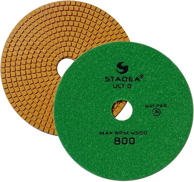 Stadea PPW266B Diamond Polishing Pads 7 Inch Set For Marble Concrete Stones Terrazzo Granite Floor Polishing