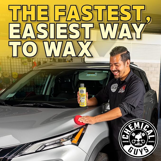 Chemical Guys WAC_201 Butter Wet Wax, Deep Wet Shine for Cars, Trucks, SUVs, RVs & More, 128 fl oz (1 Gallon) Banana Scent