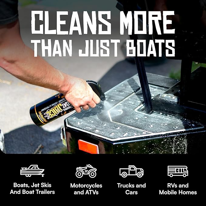 Boat Juice Interior 2-in-1 Vinyl Boat Seat Cleaner & Ceramic UV Protectant Spray | Marine Interior Detailing | Upholstery, Carpet & Plastic | Orange Creamsicle Scent | Made in USA