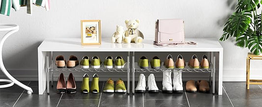 1-Tier Wire Shelf Rack,30" Wx14 Dx17 H,Single Metal Shelves Rack,Height Adjustable Metal Wire Shelving Unit and Storage for Kitchen,Cabinet,Countertop,Under-Sink,Closet,Pantry,Studio