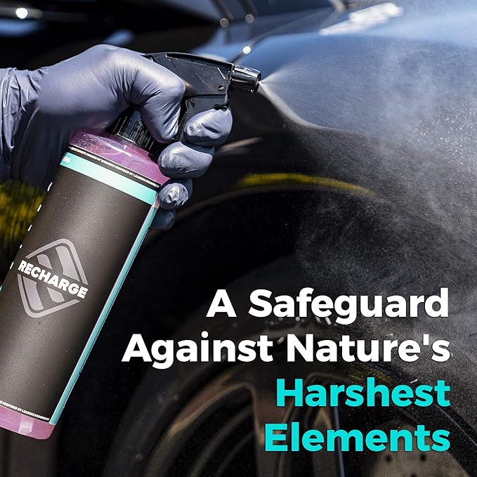 HydroSilex Recharge Car Ceramic Coating - Wet/Dry Applied Protective Ultra Hydrophobic Ceramic Detail Spray Replaces Wax & Sealants - DIY Friendly Car Care Products 6 Months Of Protection - 16 Ounces