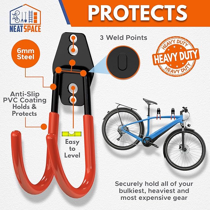 Garage Hooks Heavy Duty [ 17 Piece Set ] - Our Garage Hooks Wall Mount to Any Surface, Garage Organization and Storage, Garage Storage Hooks, Garage Hangers, Garage Wall Hooks Heavy Duty