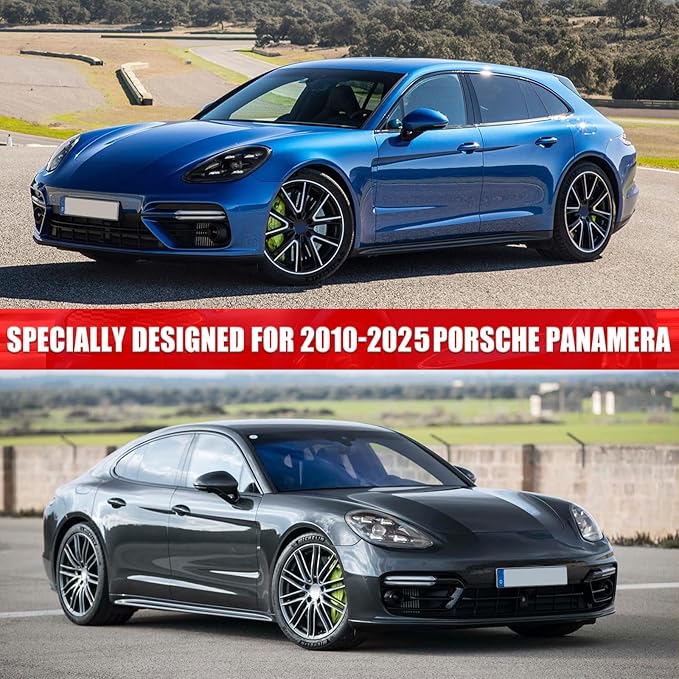 Waterproof Car Covers Replacement for 2010-2025 Porsche Panamera, 6 Layers All Weather Custom-fit Car Cover with Zipper Door & 18 Ponit Windproof Bands for Snow Rain Dust Hail Protection