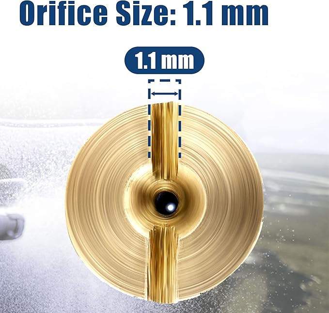 RIDGE WASHER 1.1 mm Orifice for Foam Cannon and Foam Maker, Universal Thread Nozzle Tips and Mesh Filter for Snow Foam Lance, 4-Pack